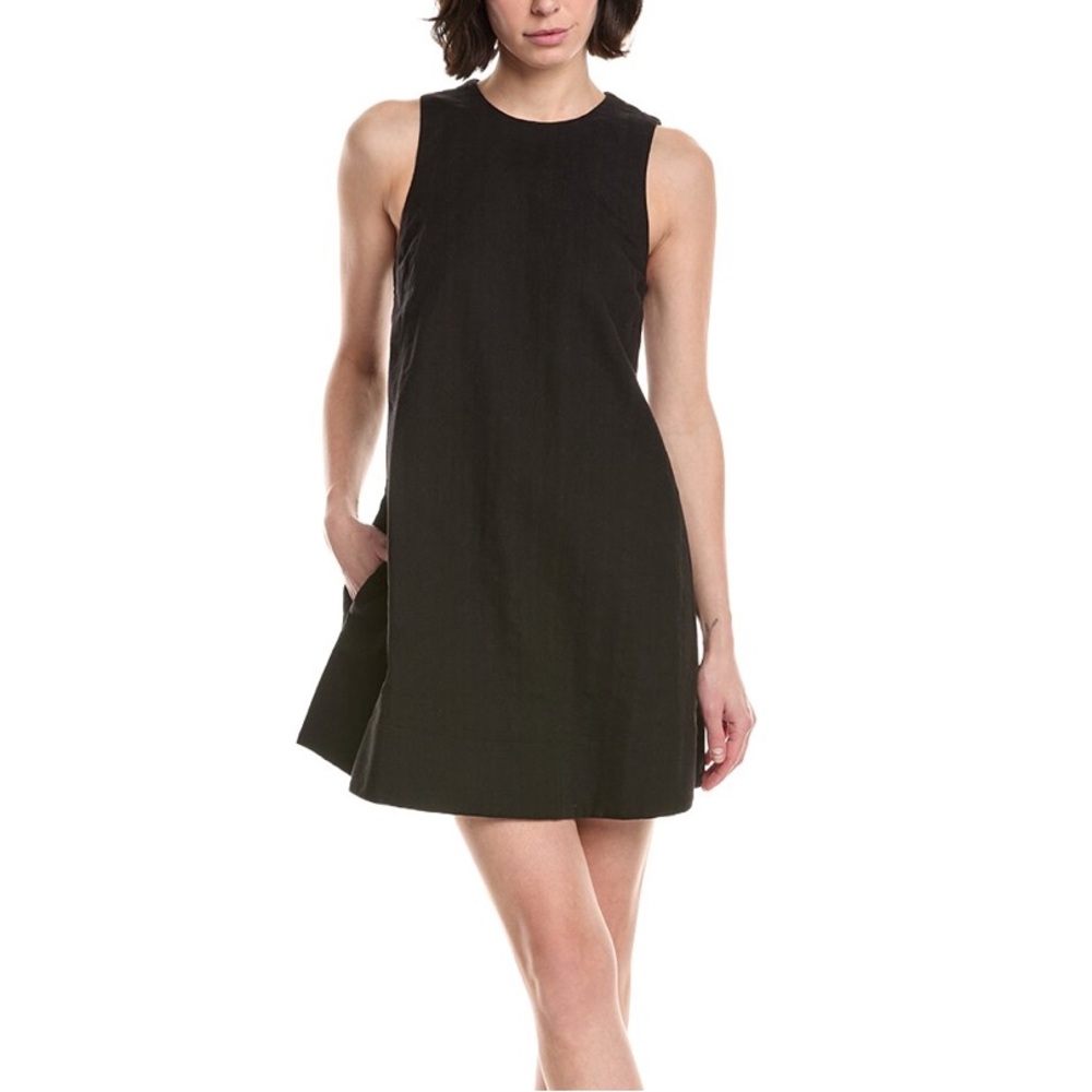 Rag and Bone Rosalind linen blend A-line dress with pockets